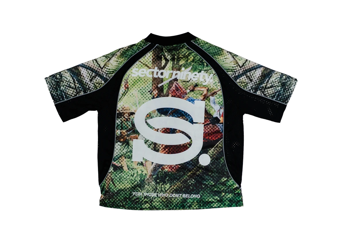 GREEN WAR JERSEY back view